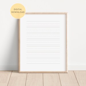 Impression éducative de lignes d'écriture, activité d'apprentissage de l'écriture, salle de jeux, salle de classe, école à domicile, anglais, impression Montessori, TÉLÉCHARGEMENT NUMÉRIQUE