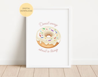 Impresión "No te preocupes por nada", imprimible positivo y bonito para habitación, póster de pared con arte de afirmación, dormitorio infantil neutro, descarga digital