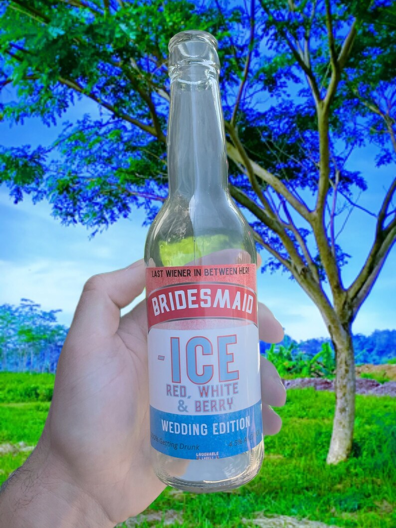 Custom Smirnoff Ice Wedding Edition Labels Red, White and Berry Flavor