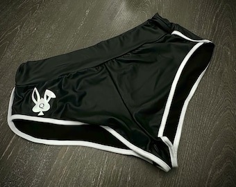 Snowbunny QOS Lingerie, Queen of Spades Women&#39;s Sporty Booty Shorts, Biker Shorts, BBC Wear Workout Shorts, Queen Bee Wear