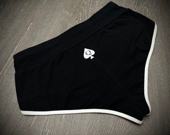 Hotwife in Training QoS Women&#39;s Sporty Booty Shorts, Biker Shorts, BBC Wear Workout Shorts, Queen Bee Wear