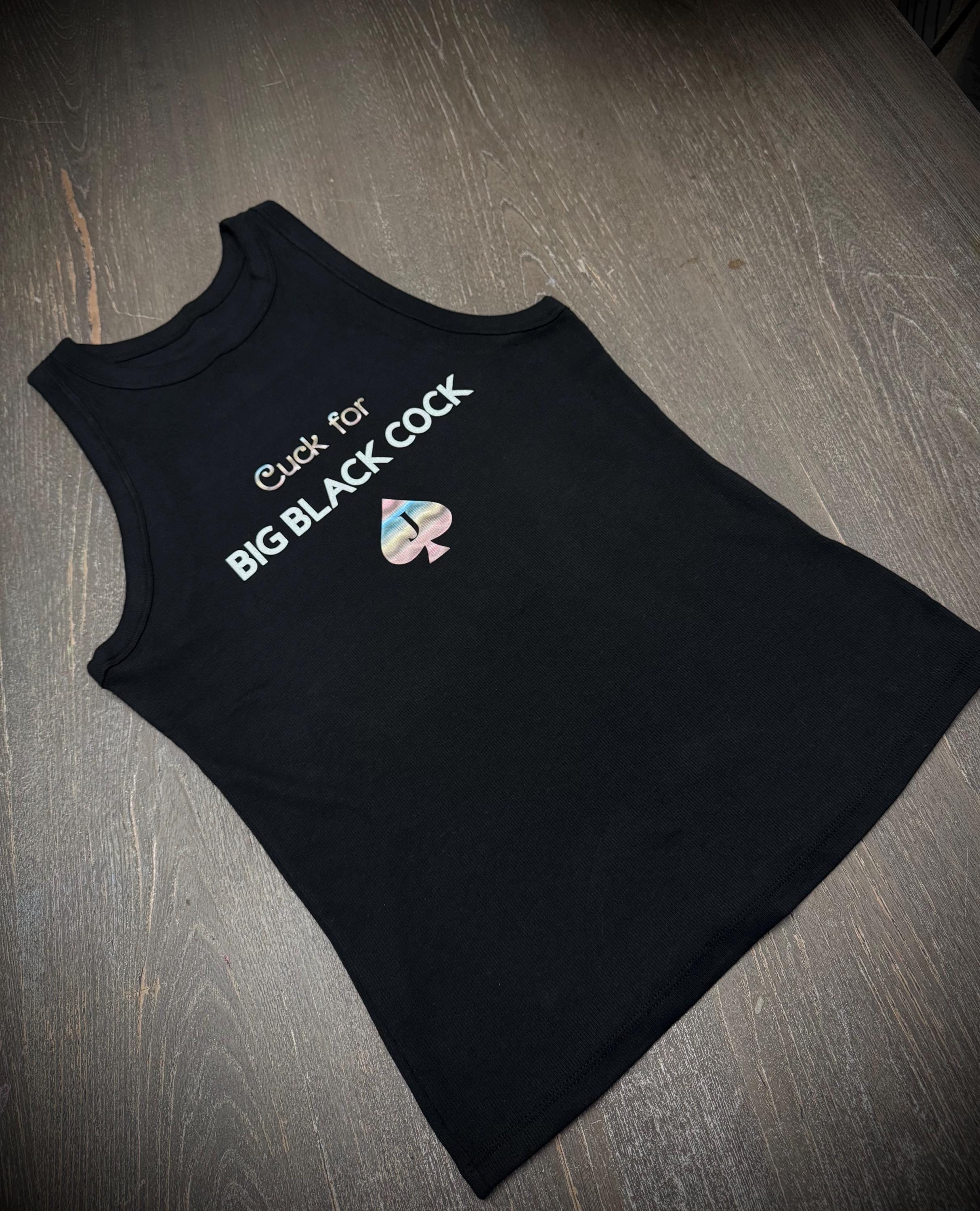 Cuck for Big Black Cock Jack of Spades tank top, Sissy Tank top, BBC Shirts, Cuckold Lifestyle