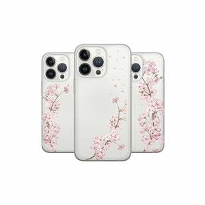 Sakura Phone Case Cherry blossom Cover for iPhone 15Pro, 14, 13, 12, 11, Google Pixel 8, 7A, 6A, Samsung Galaxy S24Ultra, S23fe, S22, A54, A