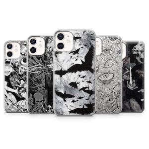 Weird Gore Phone Case Dark Raven Eyeball Cover for iPhone 15 14 13 12 11 X 8 Samsung A14 S23 A73 A53 Huawei P40 P50 Pixel 7 6 6 Pro