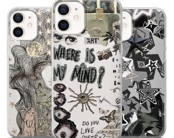 Mood Board Weird Phone Case Art Collage Y2k Stars Cover for iPhone  14 13 12 11 X 8 Samsung A13 S22 A73 A53 Huawei P40 P50 Pixel 7 6 6 Pro