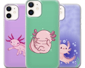 Axolotl – coque de téléphone Triton mignonne, pour iPhone 15 14 13 12 11X8 Samsung A13 S22 A73 A53 Huawei P40 P50 Pixel 8 7 6 6 Pro