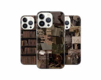 Literature Phone Case Bookish Cover for iPhone 15Pro, 14, 13, 12, 11, Google Pixel 8, 7A, 6A, Samsung Galaxy S24Ultra, S23fe, S22, A54, A34