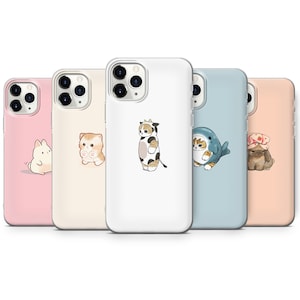 Cute Cat Phone Case Cute Rabbit Cover for iPhone 15 14 13 12 11 X Samsung A13 S22 A73 A53 Huawei P30 Pixel 8 7 6 6 Pro OnePlus 9