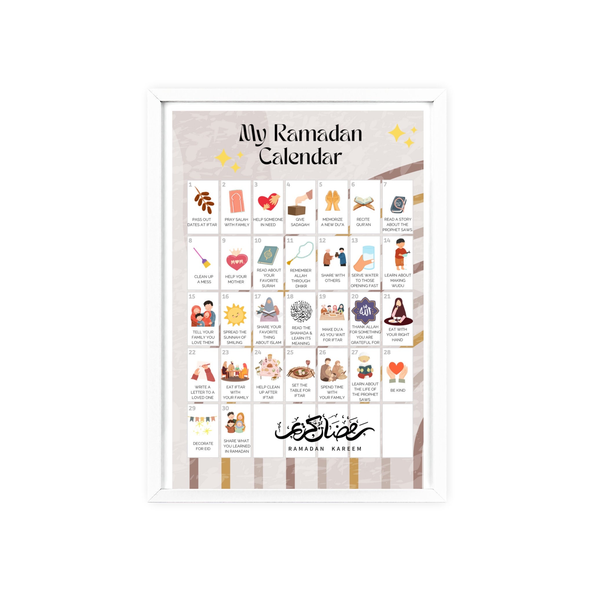 Ramadan Printable for Kids | Ramadan Calendar for Children