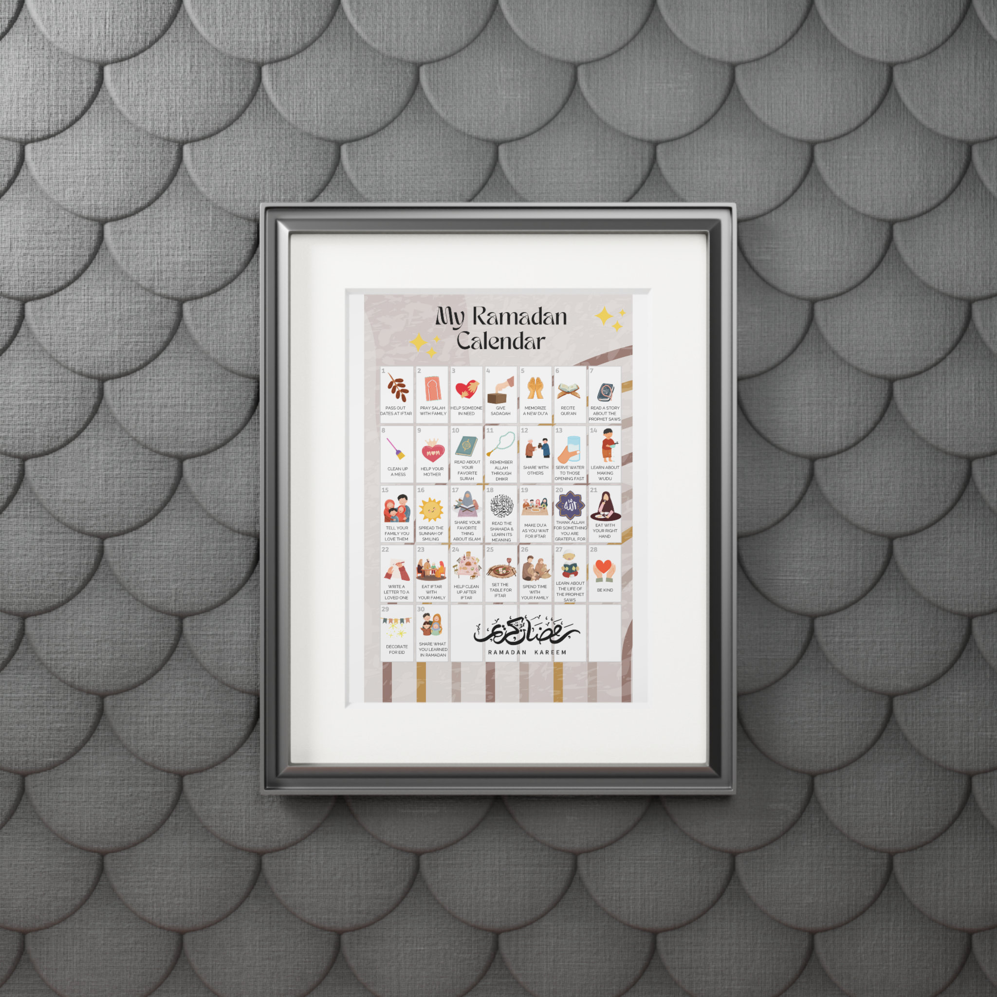 Ramadan Printable for Kids Ramadan Calendar for Children Toddler