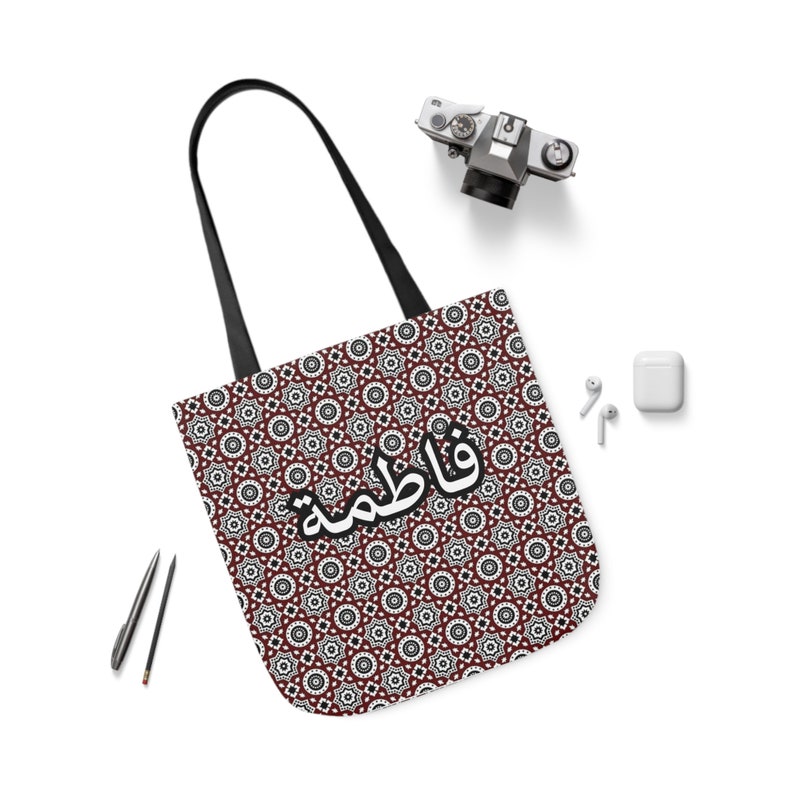 Desi Tote Bag Arabic Calligraphy Ajrak Shoulder Bag Pop Etsy