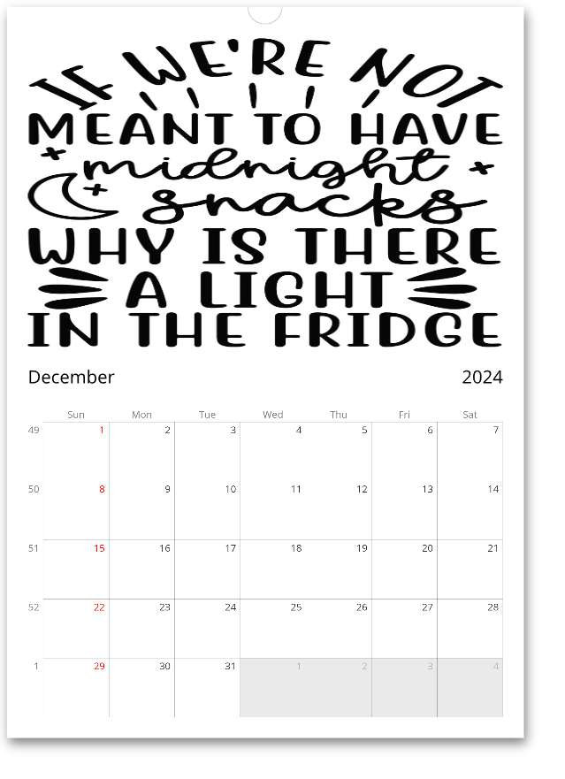 Sarcastic Wall Calendar Etsy Australia