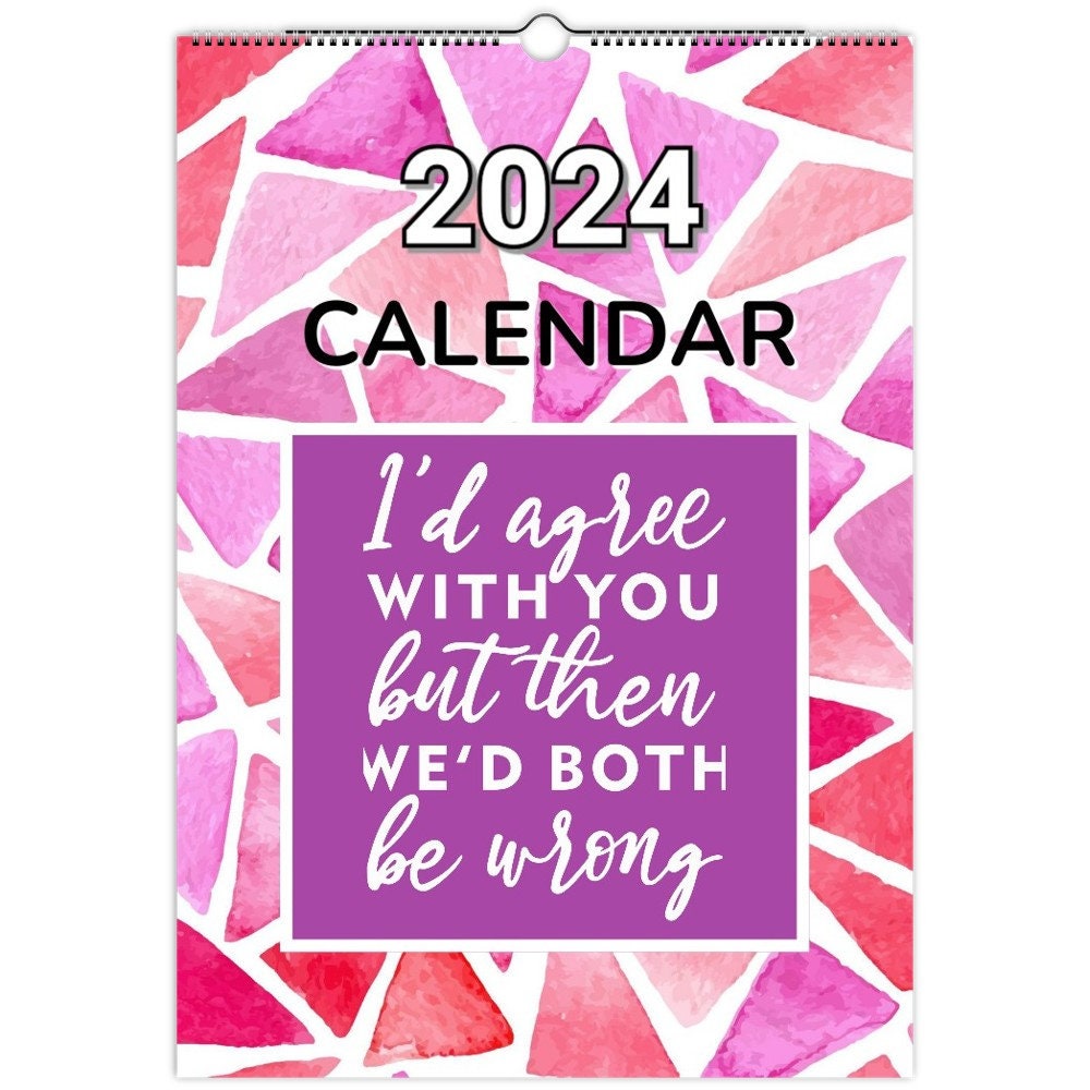 Sarcastic Wall Calendar Etsy Australia