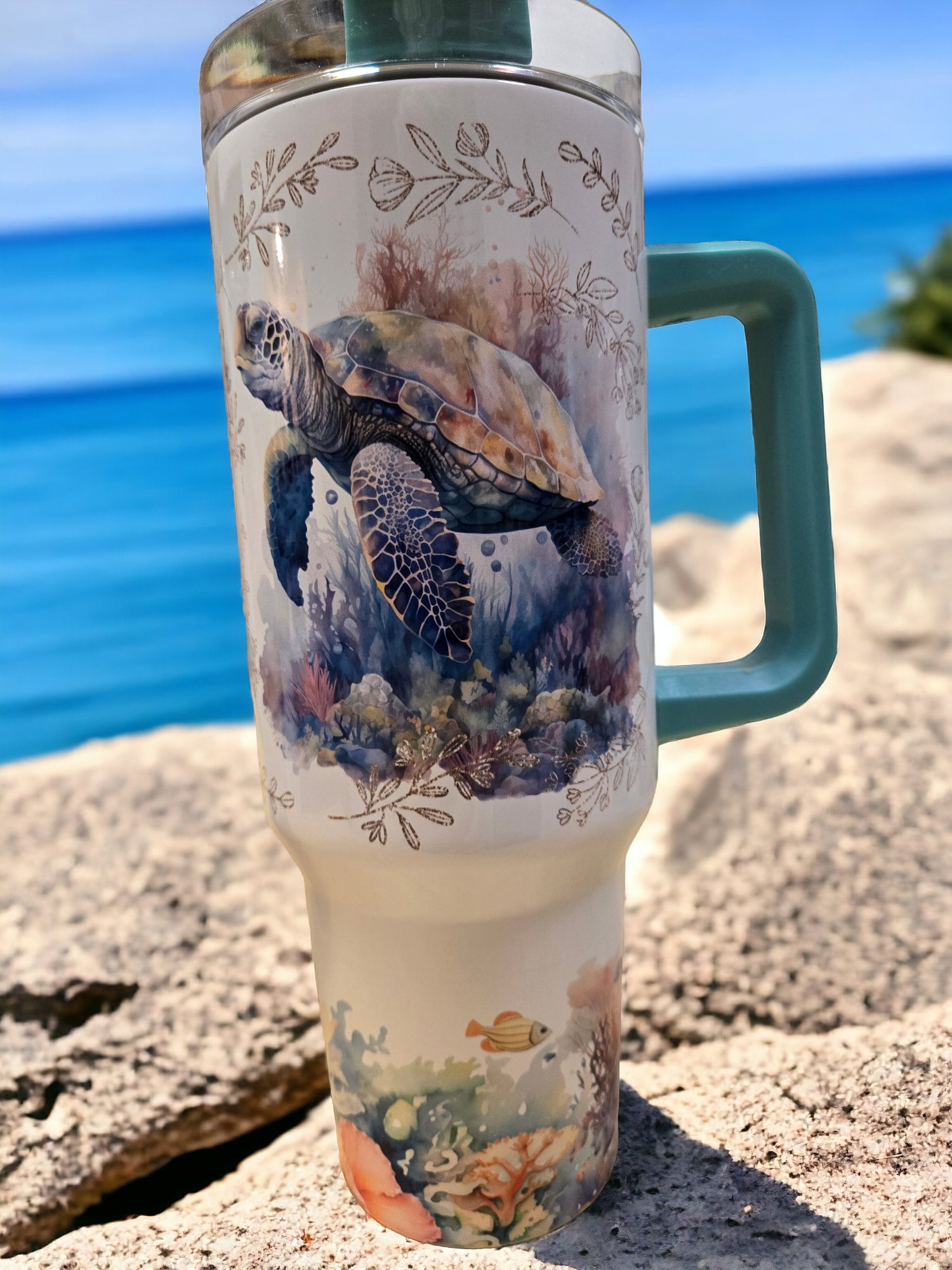 Sea Turtle Custom 40 Oz Tumbler, Hunting Trip Tumblers, Big Thirst ...