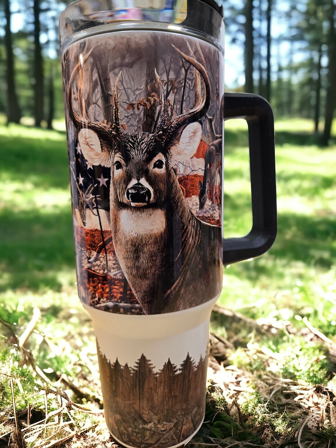 McPhail Hunting Ancient Tartan Crest 40 oz Insulated Tumbler with Handle