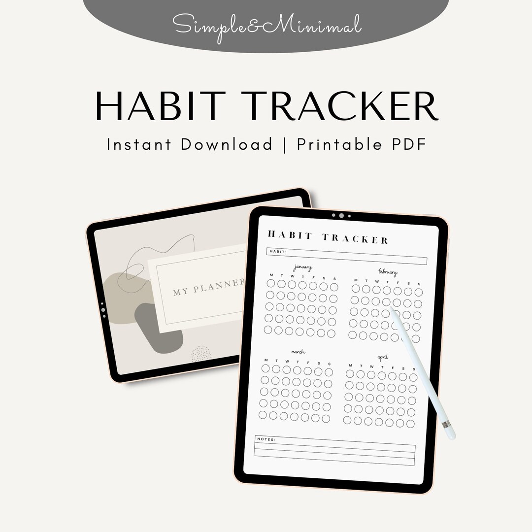 2025 Printable Habit Tracker Template | Daily, Weekly, Monthly Planner ...