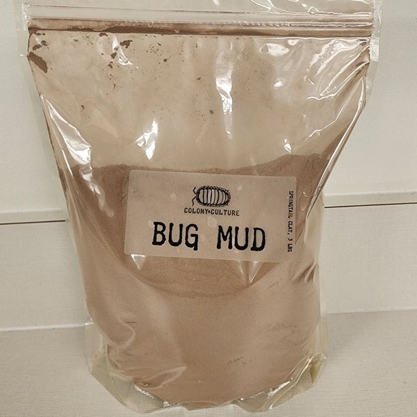 Springtail Calcium Clay, "Bug Mud" -3Lb of Powdered Clay Culture Media