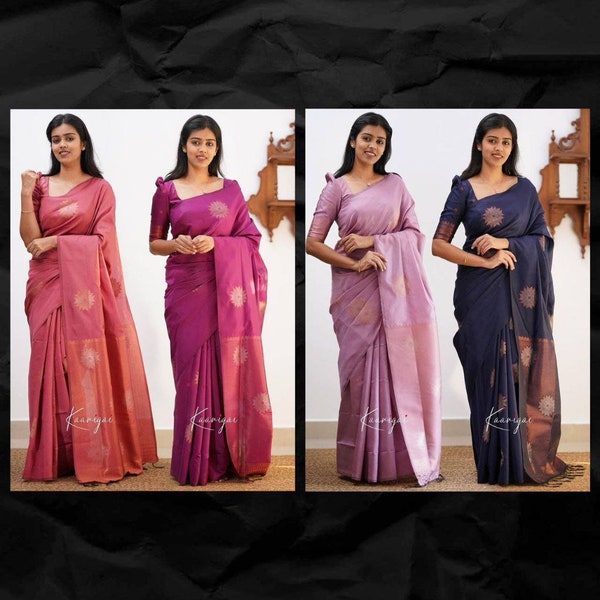 Latest Fancy Wedding Party Wear Indian Bollywood Soft Lichi Silk Saree For Women's, New Stylish Function Designer Traditional Ethnic Sari