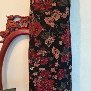 Black and Red Floral Dress - Etsy Black and Red Floral Dress - Etsy