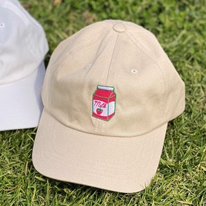 Strawberry Milk Embroidered Dad Hat Ichigo Milk Baseball Cap Japanese Hat Kawaii Clothing