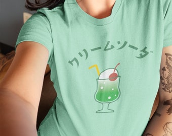 Cream Soda T-shirt: Japanese Kawaii Ice Cream Float Tee