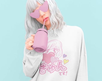 Kawaii Girl Sweatshirt Harajuku clothing Pastel shirt