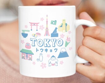 Tokyo Icons Coffee Mug: Kawaii Japan Travel Souvenir