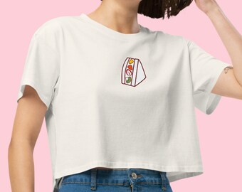 Fruit Sandwich Cropped T-shirt: Kawaii Y2K Fashion