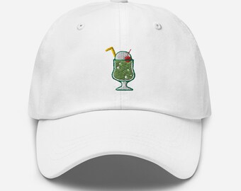 Embroidered Cream Soda Dad Hat: Chino Cotton Ice Cream Float Cap