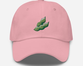 Embroidered Edamame Dad Hat: Japanese Food Baseball Cap