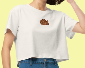 Taiyaki Cropped T-shirt Japanese dessert crop top Kawaii t-shirt Y2K fashion
