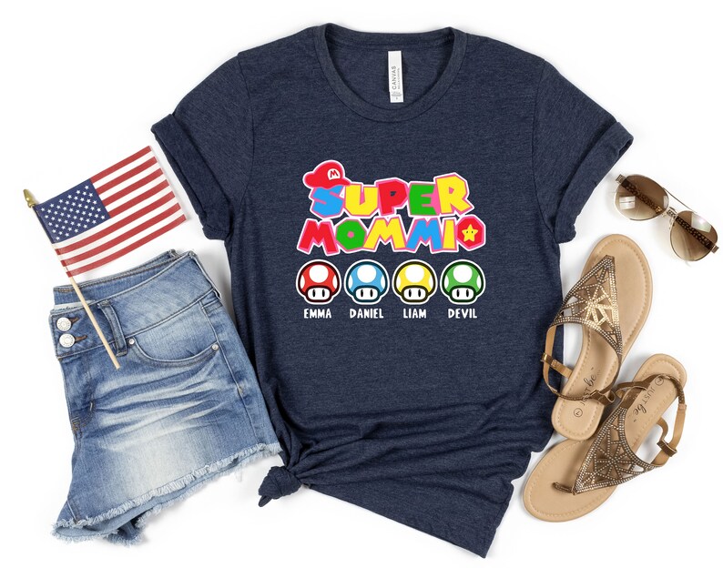 Super Mom Customized Shirt Mother's Day Shirt Super Mom Etsy