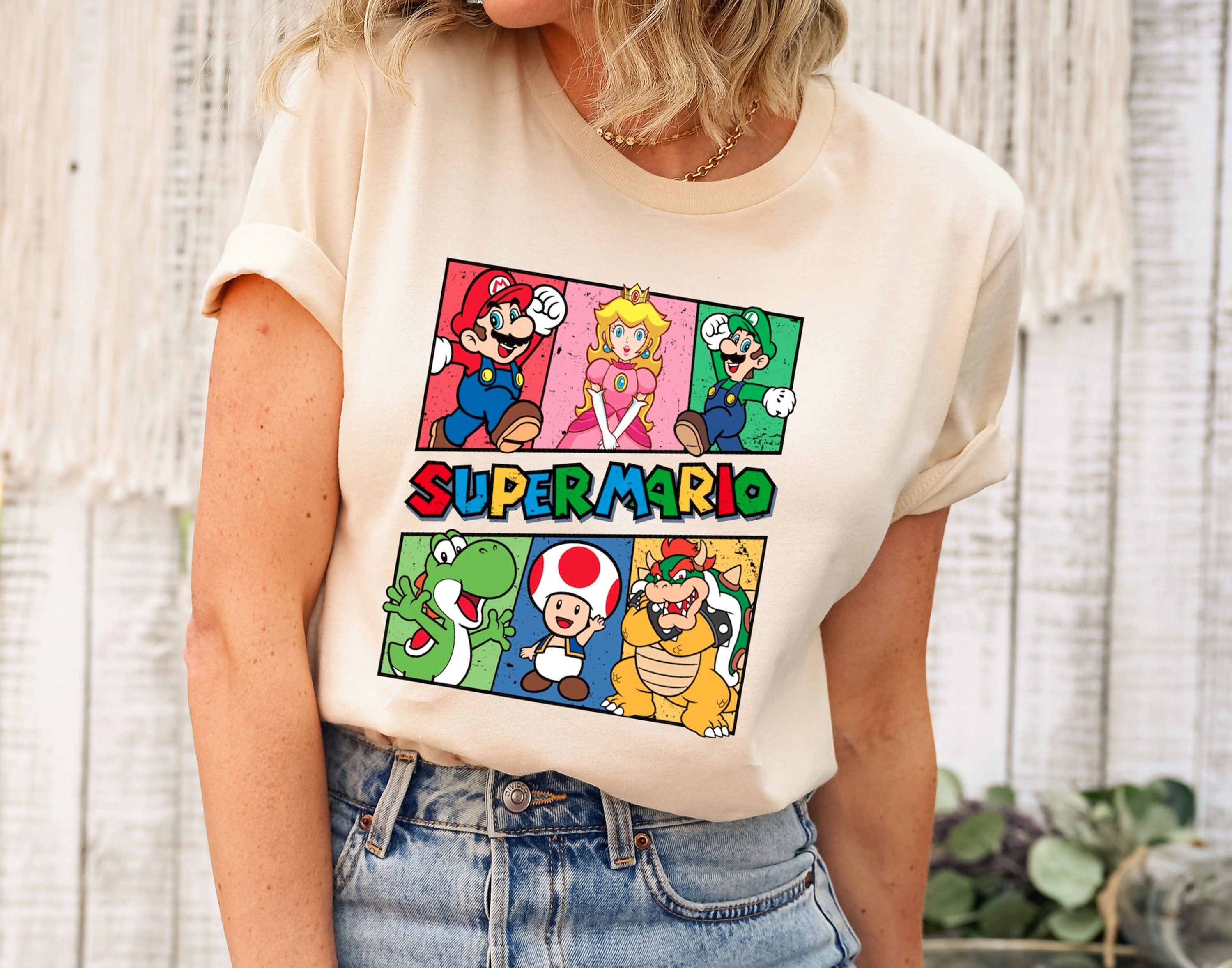 Cute Supermario Tshirt Princess Peach Shirt Mario and Luigi Etsy