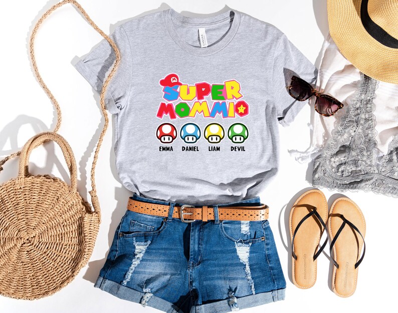 Super Mom Customized Shirt Mother's Day Shirt Super Mom Etsy