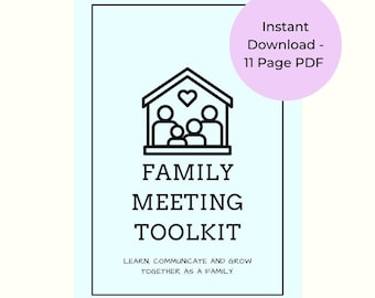 Family Meeting Toolkit - Familientreffen Agenda, Wochenplan & Mahlzeit Planner Bundle