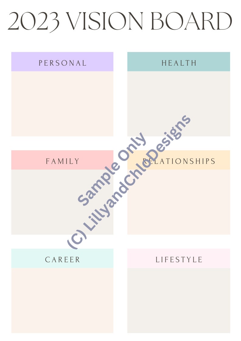 Printable Personal Development Plan | Vision Board & SMART Goal Setting ...