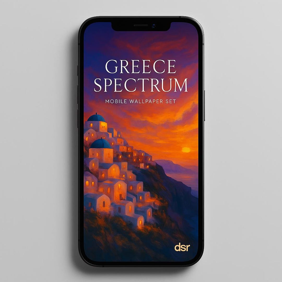 Greek Spectrum Types Greece Spectrum – 6 Mobile Wallpapers Inspired by Iconic Landscapes - Etsy