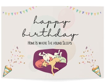 Carte emblématique lévrier, carte d'anniversaire hilarante, cartes d'anniversaire lévrier, Iggy | Cartes Whippet Iggy, jeux de mots (1, 10 et 30 pièces)
