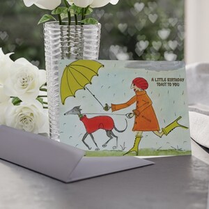 Cartão de galgo, Cartão de aniversário divertido, Cartões de aniversário de galgo, Iggy | Cartões Whippet Iggy, Cartões Chalaça | Feliz Aniversário Galgo