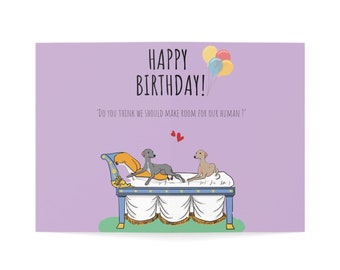 Carte emblématique de lévrier, carte d'anniversaire hilarante, cartes d'anniversaire de lévrier, cartes de voeux drôles de chien, cartes de voeux de jeu de mots (1, 10 et 30 pièces)