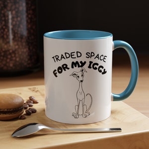 Accent Mugs: Stylish Designs for Dog Owners / Perfect Gift for sighthound lovers Coffee cup with whippet dog illustration, Italian greyhound