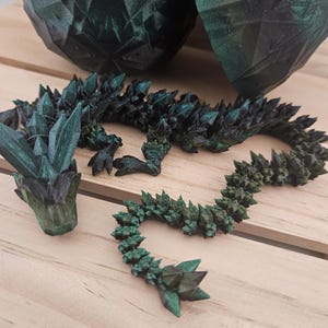 Glow in the Dark, Crystal Dragon, Mystery Egg Option, 3d gedruckter Drache, Gelenkdrache, Sensorischer Stress, im Dunkeln leuchtend