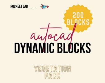 Vegetation Dynamic Blocks AutoCAD / Trees / Bushes / Plants / Potted plants / Indoor Plants / Landscape
