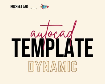 AutoCAD Dynamic Template /4 sizes available/ easily modifiable / professional layout