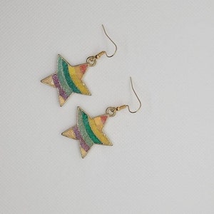 Rainbow Star Earrings