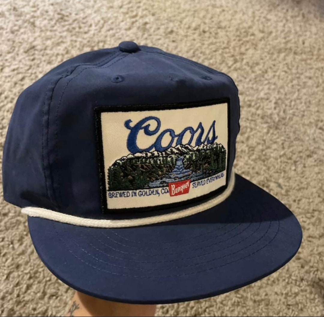 Coors Original Landscape Patch on Navy Blue Rope Hat Vintage Snapback ...
