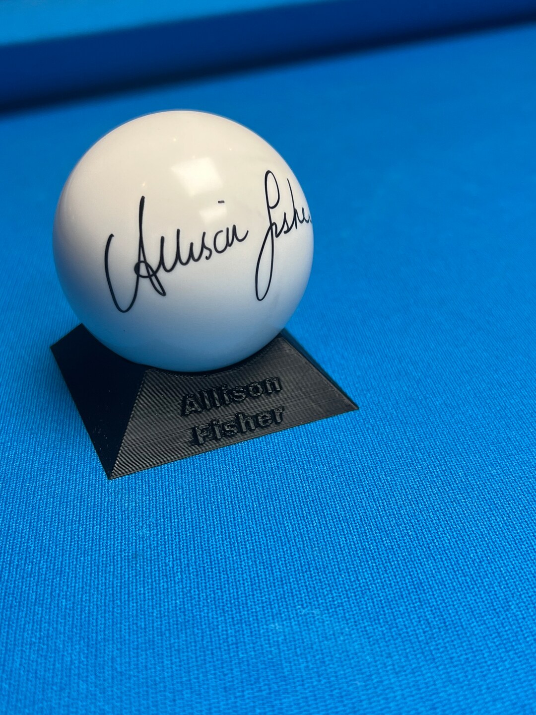 Cue Ball/pool Ball Display, Autographed Cue Ball Display Etsy