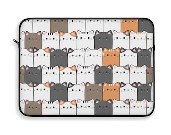 Laptop Sleeve Feline Harmony, Cat Parade | Protection Meets Playful Elegance | Cute Cat Laptop Case | Gift for Cat Lovers | Back to School