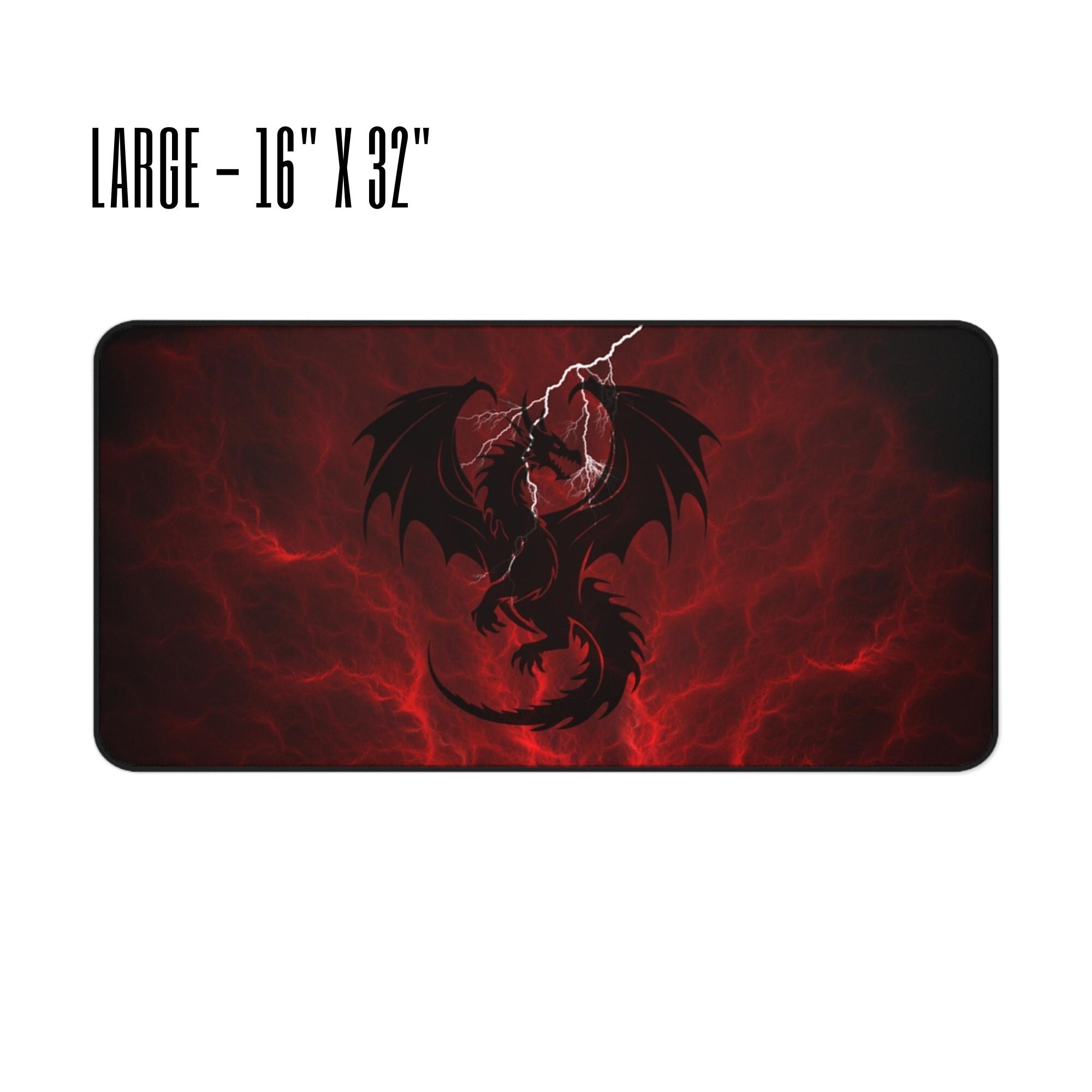 Medieval Fury Dragon Desk Mat | Epic Fantasy Armor Mat, Large Pad for ...