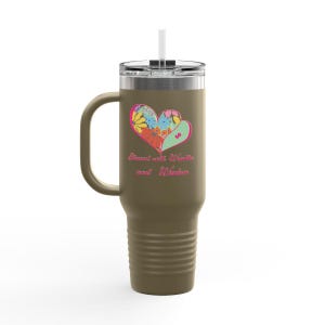 Personalized 40oz Travel Mug with Straw & Lid | Custom Birthday Gift | Inspirational Milestone Mug for Women and Men | 50th Birthday Tumbler